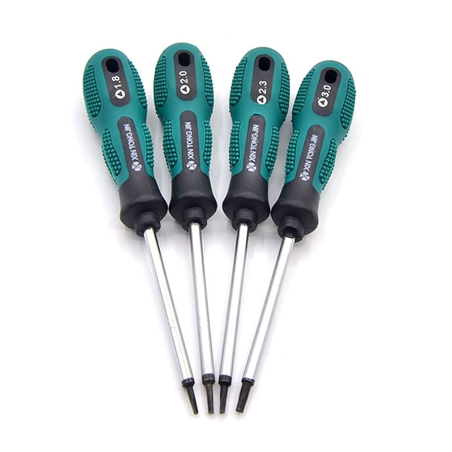 Fongmore 4 Pcs Triangle Screwdriver 1.8mm 2.0mm 2.3mm 3.0mm